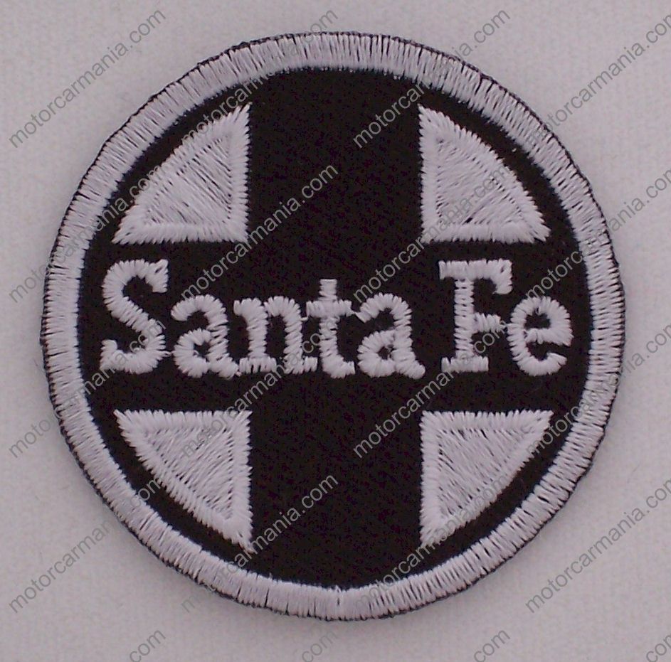 Santa Fe Black & White Railroad Patch #14-2740 - Locomotive Logos
