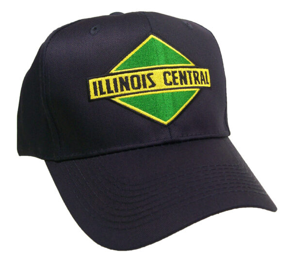 Illinois Central Railroad Green Diamond Logo Embroidered Railway Cap Hat 40-0006