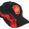 Pennsylvania Railroad PRR Embroidered Flame Cap Hat #40-0009RF