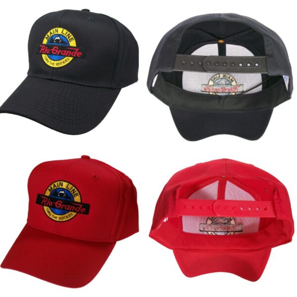 Rio Grande Main Line Embroidered Railroad Cap Hat #40-0012 Choose Hat Color