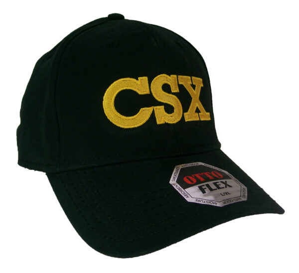 CSX Transportation Railroad Embroidered Flex Fit Cap Hat #40-0022FF CHOOSE SIZE