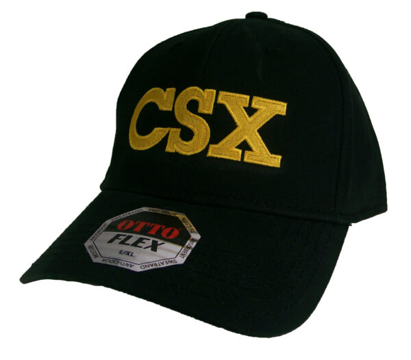 CSX Transportation Railroad Embroidered Flex Fit Cap Hat #40-0022FF CHOOSE SIZE