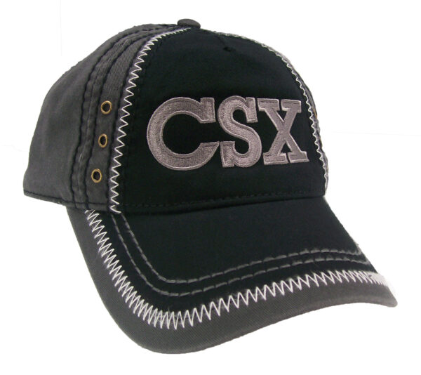 CSX Transportation Railroad Embroidered Zig Zag Cap Hat #40-0022ZBG