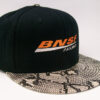 BNSF Railway Railroad Embroidered Snakeskin Flat Visor Cap Hat #40-0048SS
