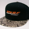 BNSF Railway Railroad Embroidered Snakeskin Flat Visor Cap Hat #40-0048SS