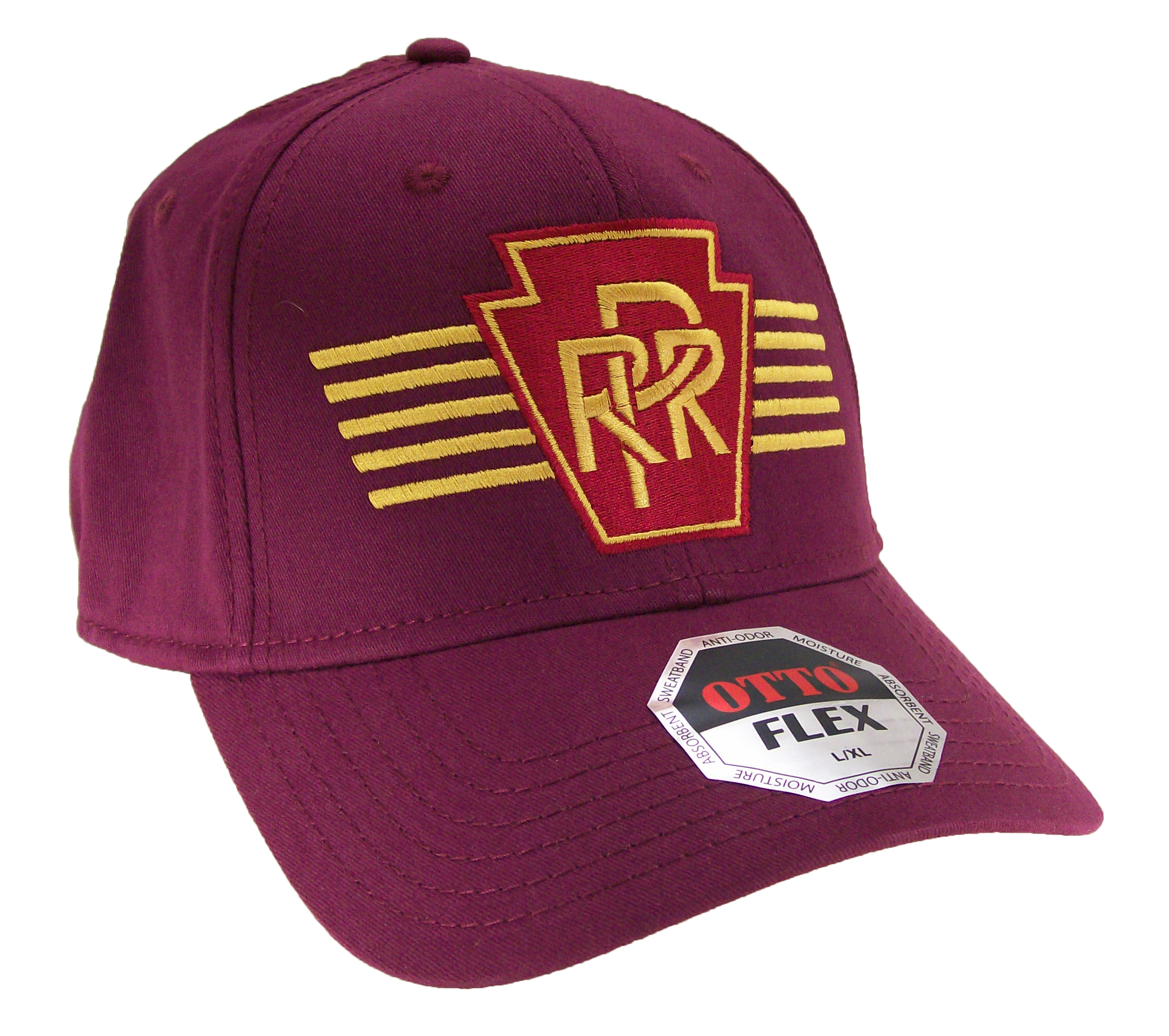 Railroad Cap Logos COLOR/SIZE CHOOSE Locomotive #40-1009FF Embroidered Fit Pennsylvania Hat Flex -