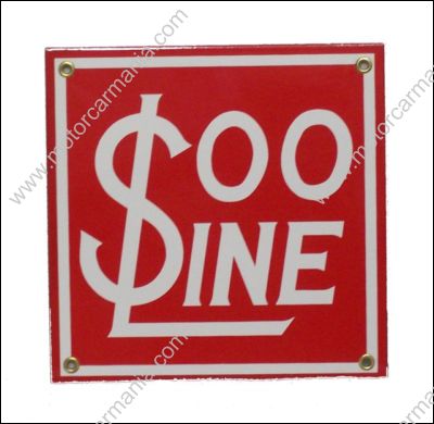 Soo Line Railway Railroad Porcelain Sign #57-1460 - Locomotive Logos