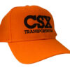 CSX Transportation Railroad Embroidered Neon Orange Cap Hat #40-3022O