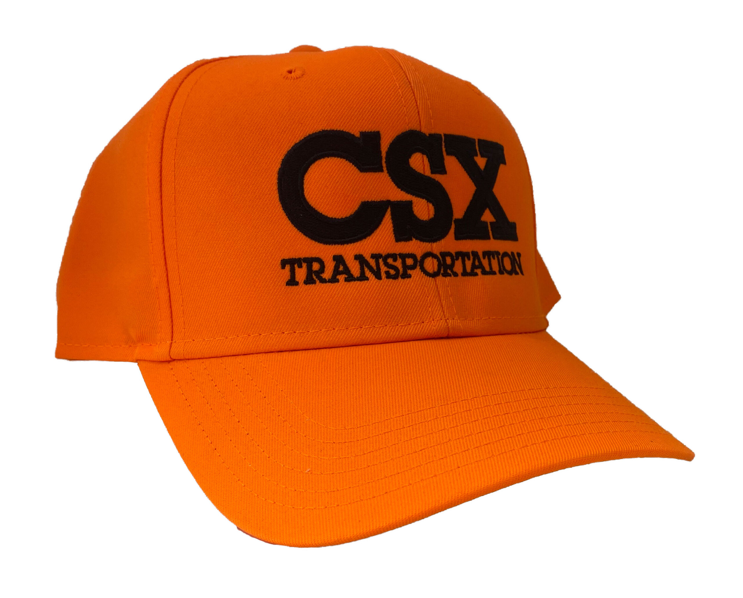 CSX Transportation Railroad Embroidered Neon Orange Cap Hat #40-3022O