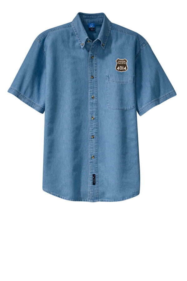 Union Pacific 4014 Big Boy Steam Locomotive Embroidered Denim Shirt #80-4014DS Save when you purchase shirt and cap! - Image 3