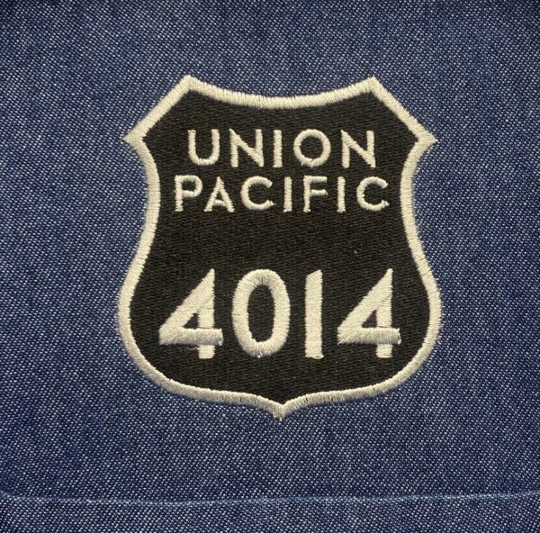 Union Pacific 4014 Big Boy Steam Locomotive Embroidered Denim Shirt #80-4014DS Save when you purchase shirt and cap! - Image 5