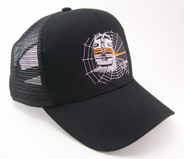 Southern Pacific Black Widow Railroad Embroidered Mesh Cap Hat #40-4840BM
