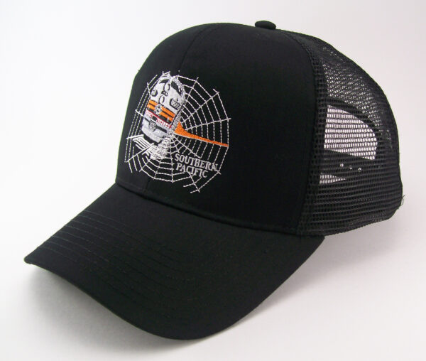 Southern Pacific Black Widow Railroad Embroidered Mesh Cap Hat #40-4840BM - Image 2