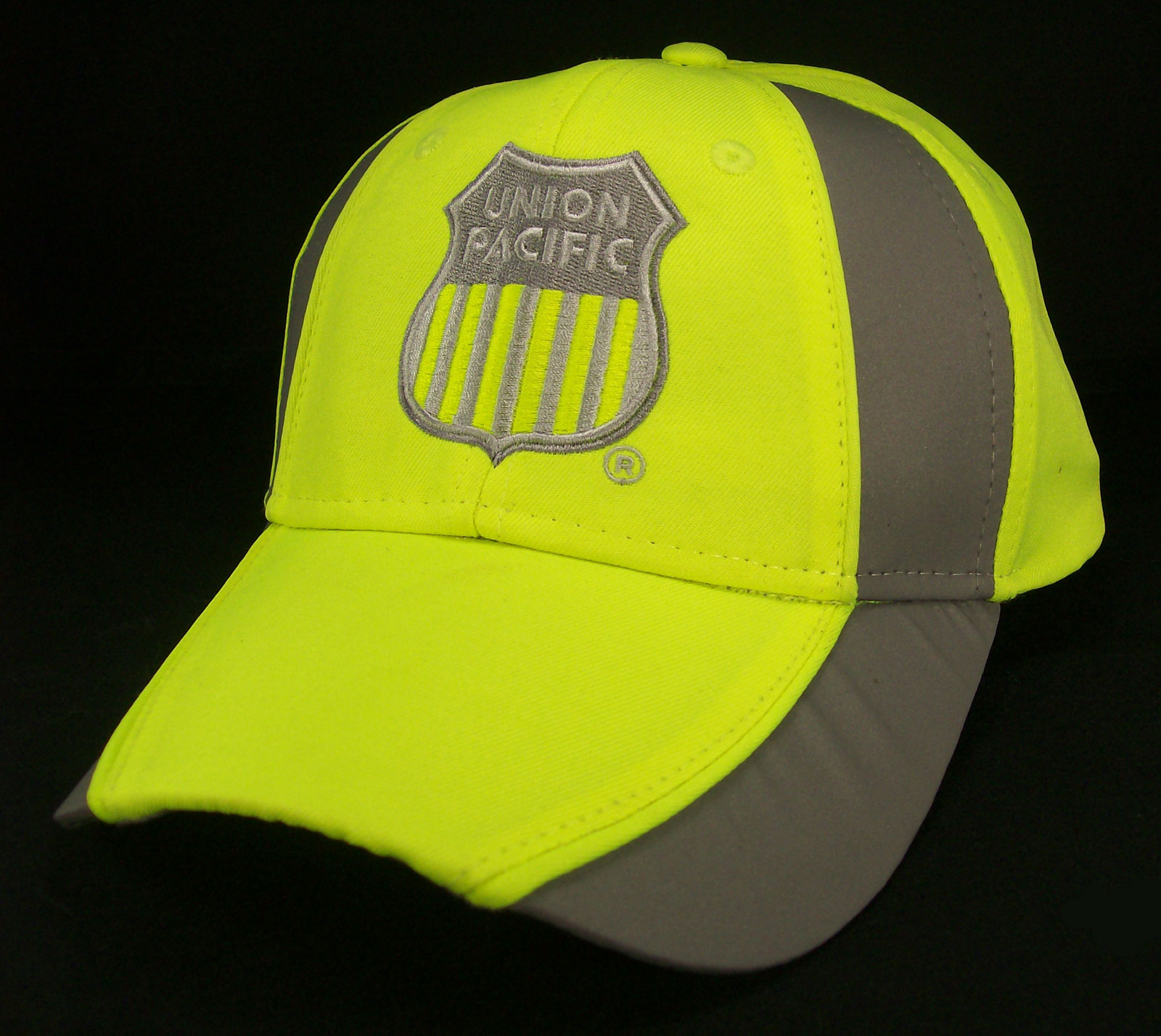 BNSF Railway Swoosh Neon Orange or Yellow Reflective Cap Hat #40-0048S 