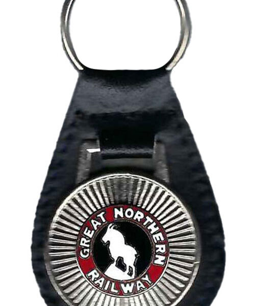 Great Northern Railway Leather Fob Key Chain Ring #62-1004