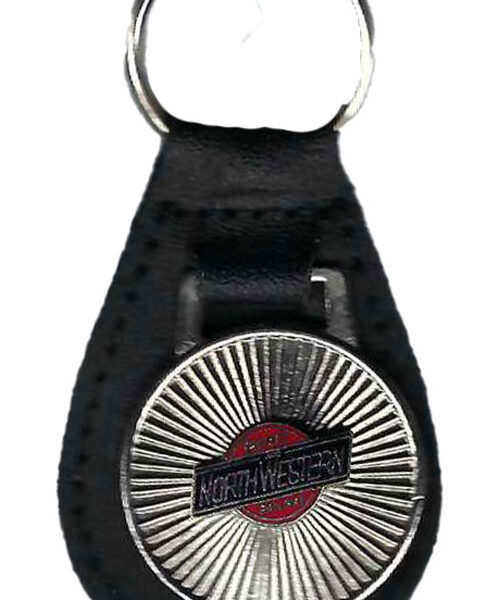 Chicago & Northwestern Railway Leather Key Chain Ring #62-1011