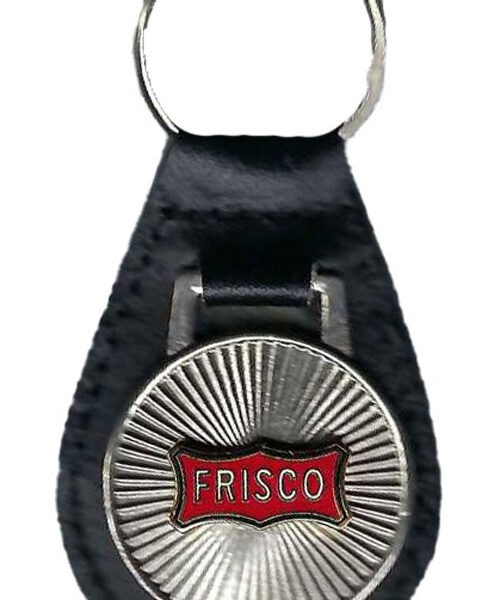 Frisco Lines Railroad Leather Fob Key Chain Ring #62-1027
