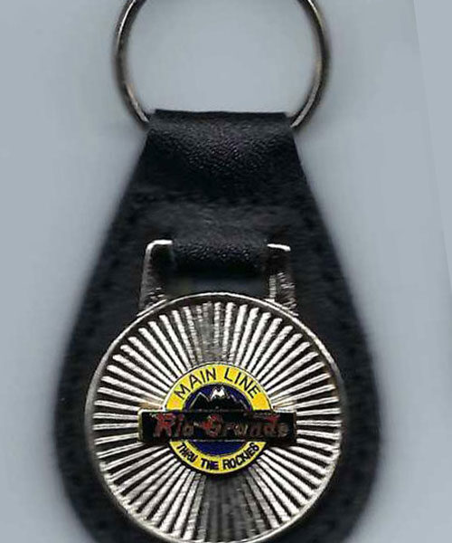 Rio Grande Main Line Railroad Leather Key Chain Ring #62-4200