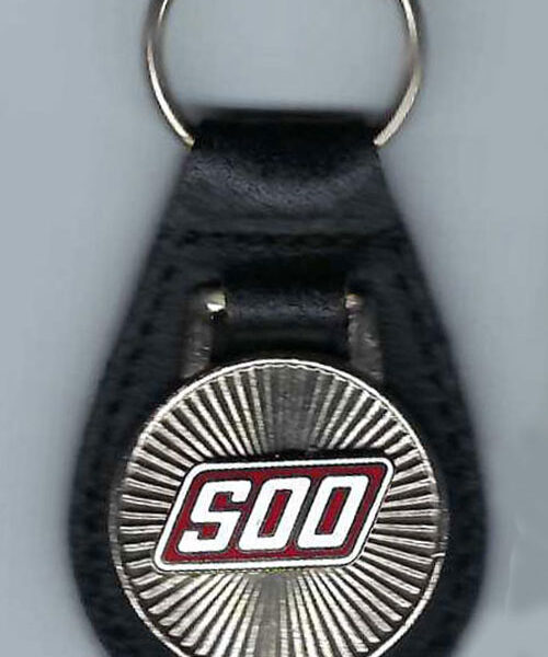 Soo Railroad Leather Key Fob Chain Ring #62-4700