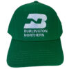 Burlington Northern Railway Embroidered Railroad Kelly Green Cap 40-0046KV - Image 3