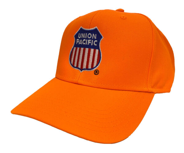 Union Pacific Railroad Embroidered Neon Orange Cap Hat #40-0047O - Image 2