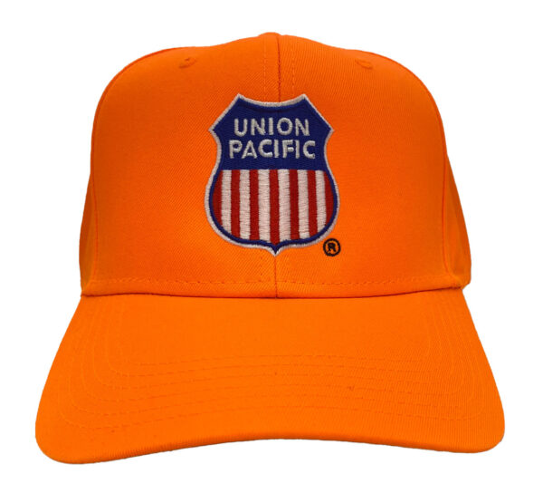 Union Pacific Railroad Embroidered Neon Orange Cap Hat #40-0047O - Image 5