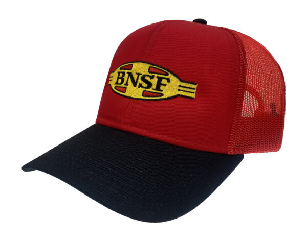 BNSF Railway Railroad Embroidered 2 Tone Mesh Cap Hat 40-0061BRM - Image 2