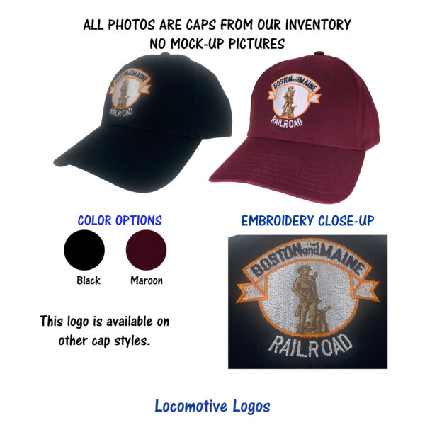 Boston & Maine Railroad Minuteman Embroidered Cap Hat #40-0065V
