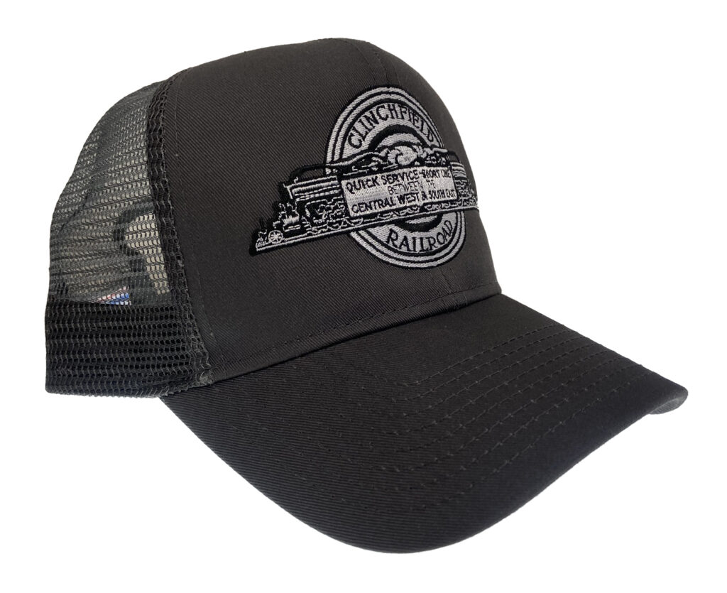 Clinchfield Railroad Steam Locomotive Embroidered Mesh Cap #40-2060CGM ...