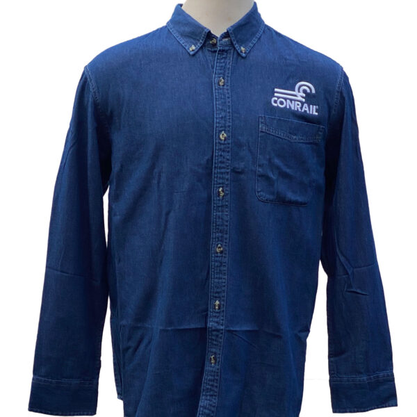 Conrail Railroad Embroidered Denim Shirt #80-0023