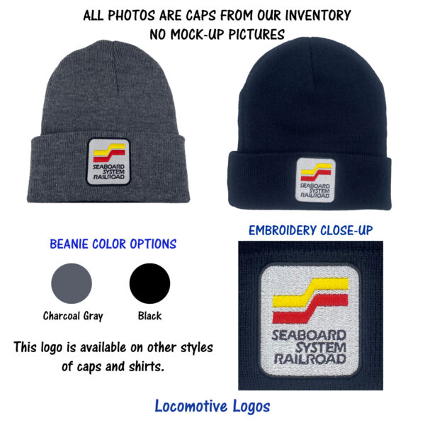 Seaboard System Railroad Embroidered Beanie Cap #40-4620BN Choice