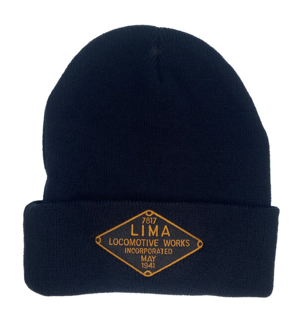 Lima Locomotive Works Railroad Embroidered Beanie Cap #40-7817BN