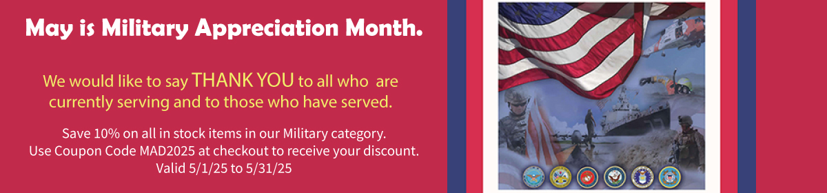 Save on military hat pins & patches during Military Appreciation Month! 