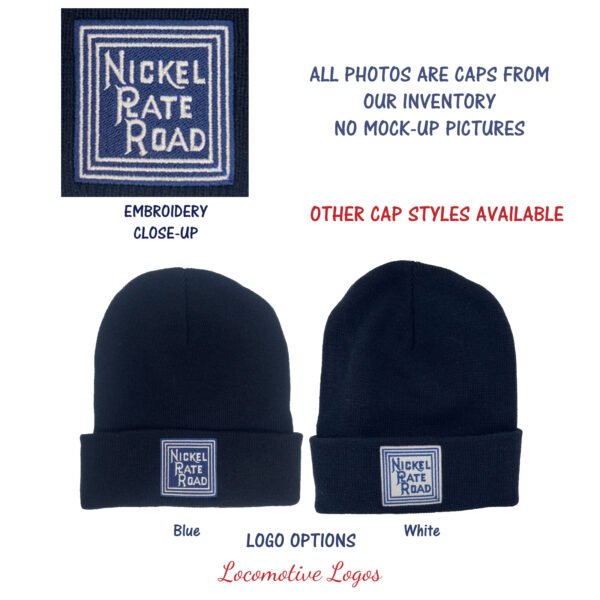 New York, Chicago and St. Louis Railroad “Nickel Plate Road” Embroidered Beanie Cap #40-2600BN CHOICE