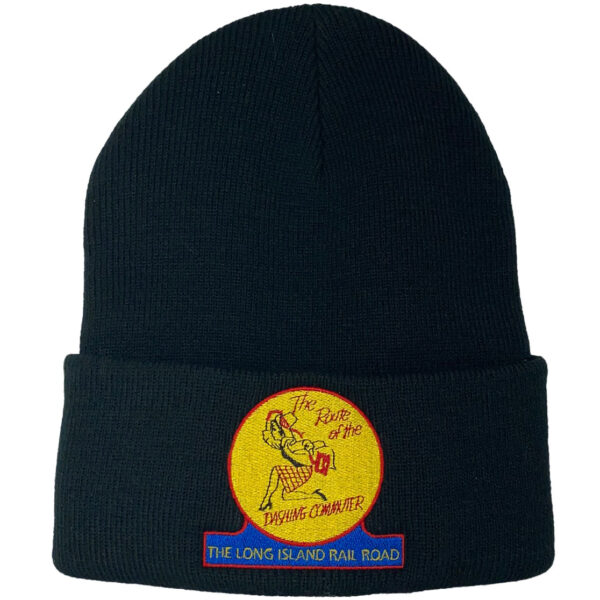 Long Island Railroad Dashing Dottie Embroidered Beanie Cap #40-2202BN