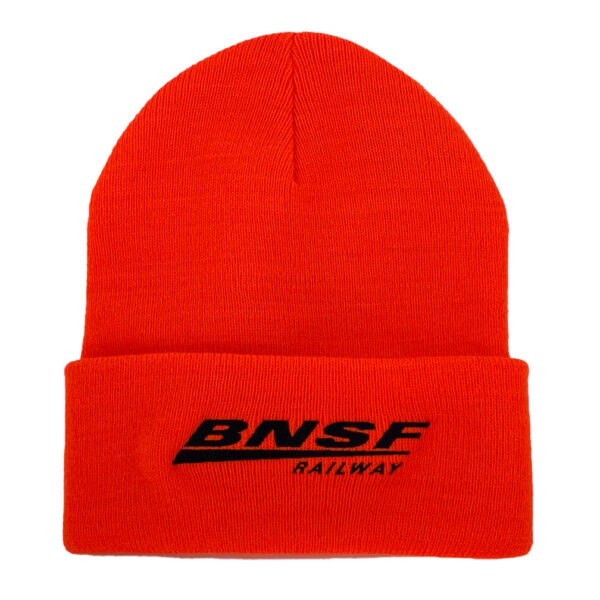BNSF Railway Embroidered Orange Beanie Cap #40-0048BN-062