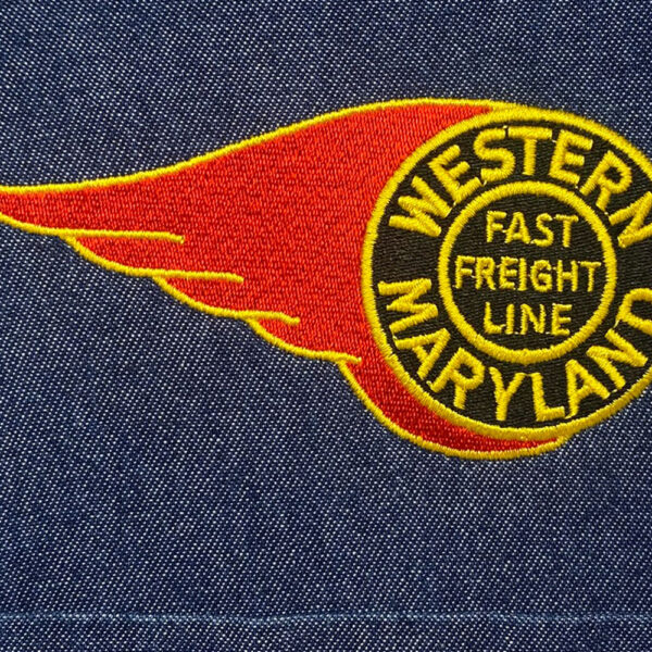 Western Maryland Railroad Fireball Embroidered Denim Shirt #80-0063DS