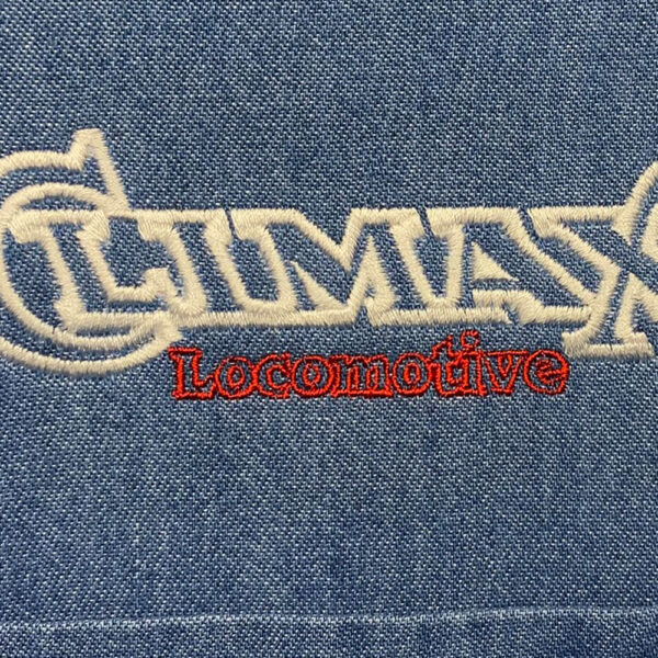 Climax Locomotive Railroad Embroidered Denim Shirt #80-4400DS