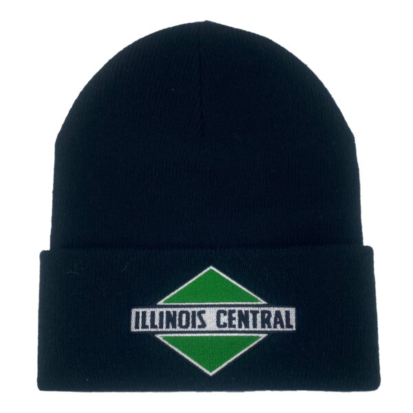 Illinois Central Railroad Green Diamond Embroidered Beanie Cap #40-0006BN Choice