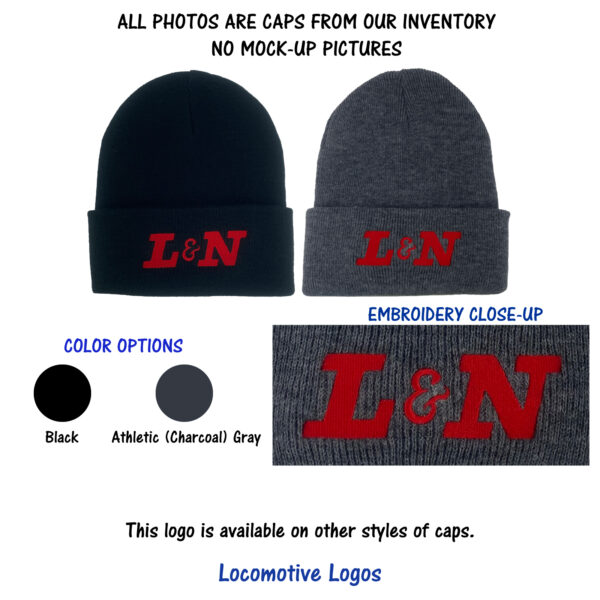 Louisville & Nashville Railroad Embroidered Beanie Cap #40-0020BN Choice