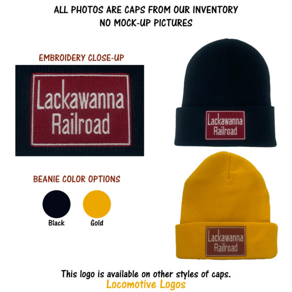 Lackawanna Railroad Embroidered Beanie Cap #40-0031BN