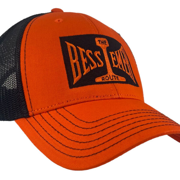 Bessemer & Lake Erie Railroad Embroidered Orange & Black Mesh Cap #40-0071OBM