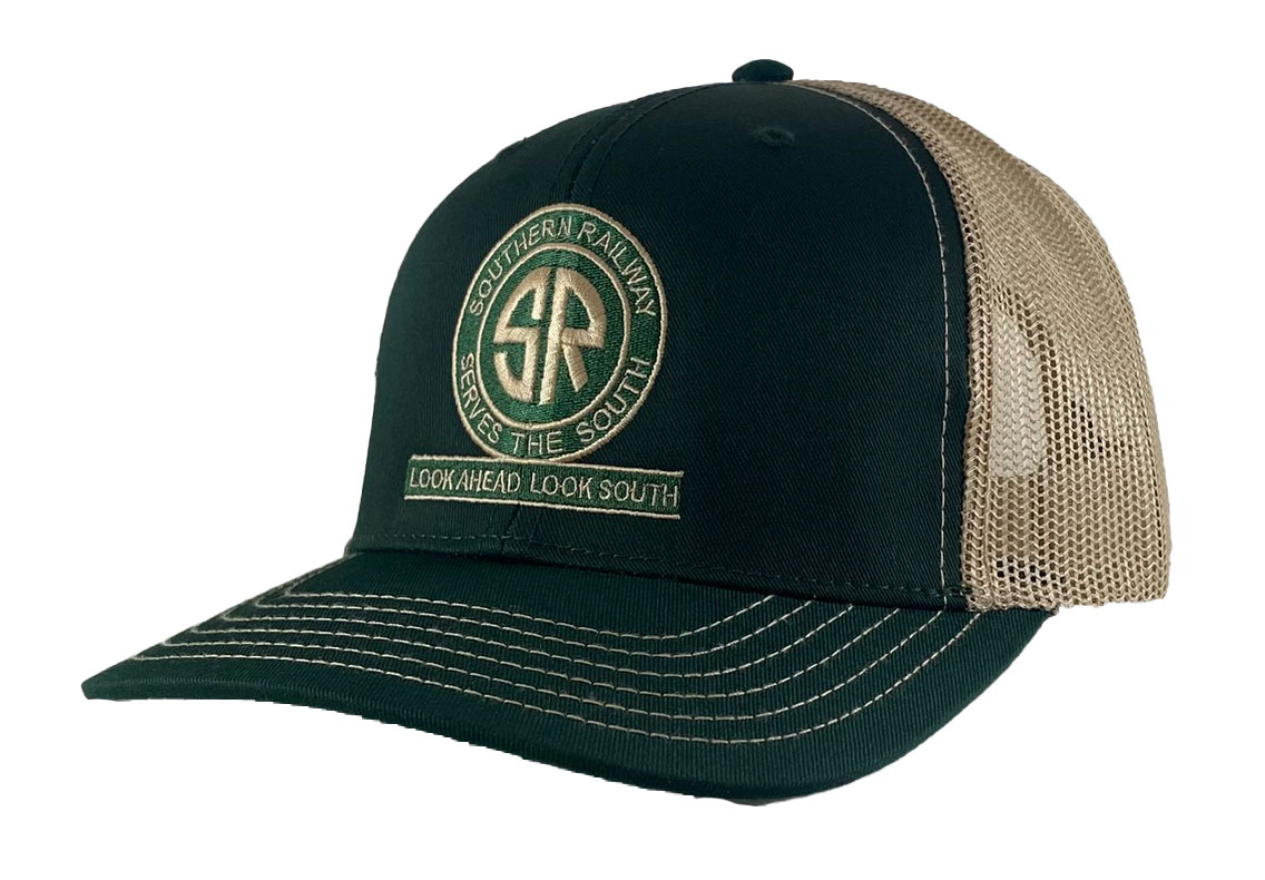 Southern Railway Serves the South Dark Green & Khaki Mesh Cap with Logo Choice GKM3 - Image 2
