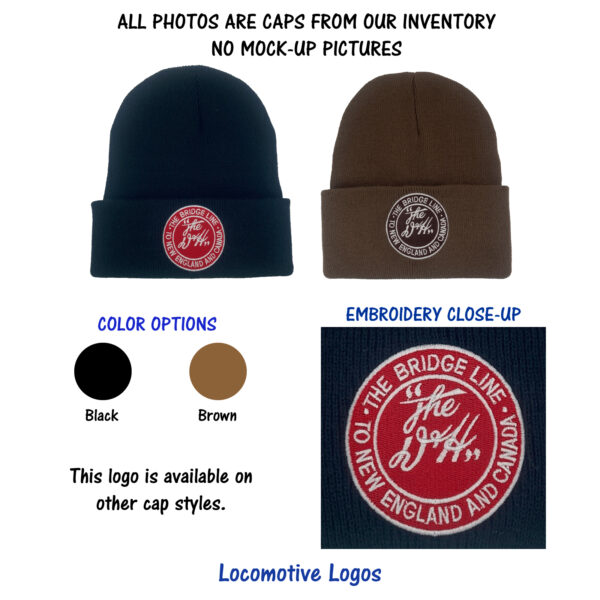 Delaware & Hudson The Bridge Line Railroad Embroidered Beanie Cap #40-6900BN