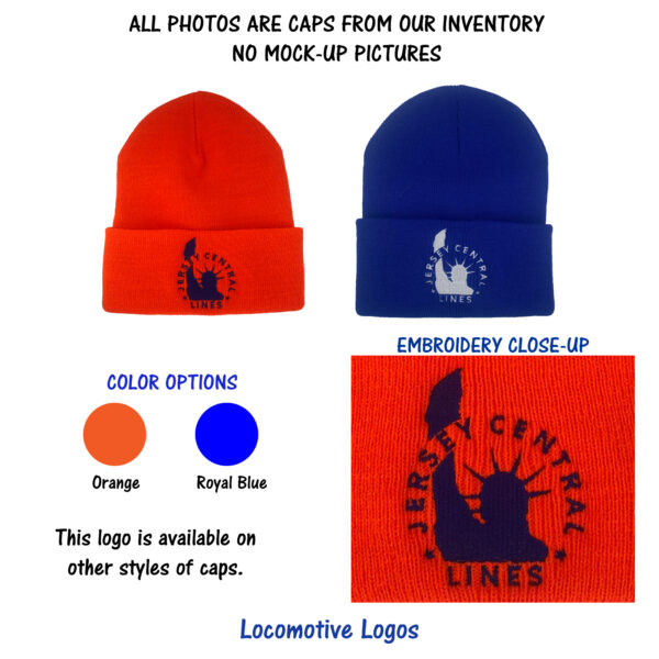 Central of New Jersey Railroad Embroidered Beanie Cap #40-0149BN