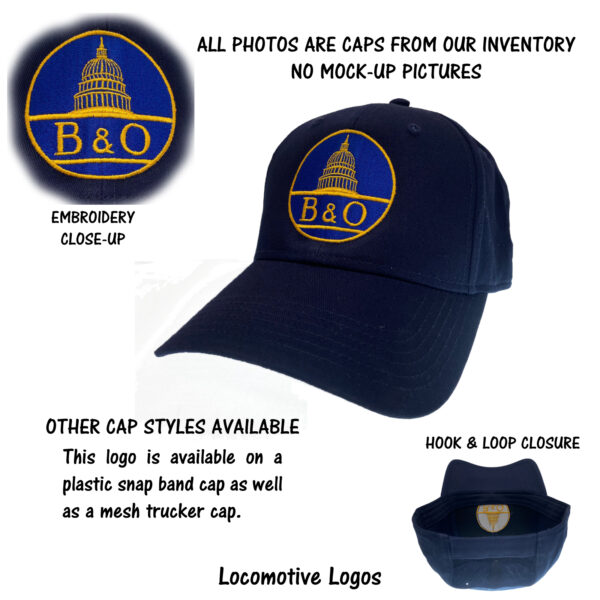 Baltimore & Ohio B&O Railroad Embroidered Cap #40-0025NV