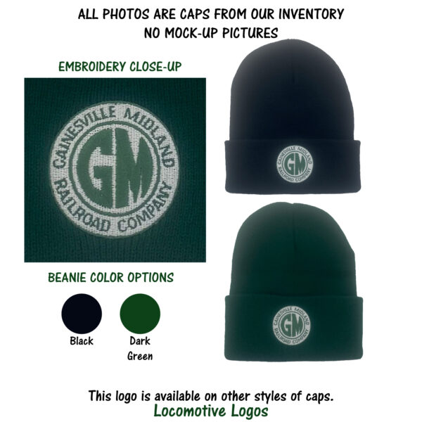 Gainesville Midland Railroad Embroidered Beanie Cap #40-3310BN