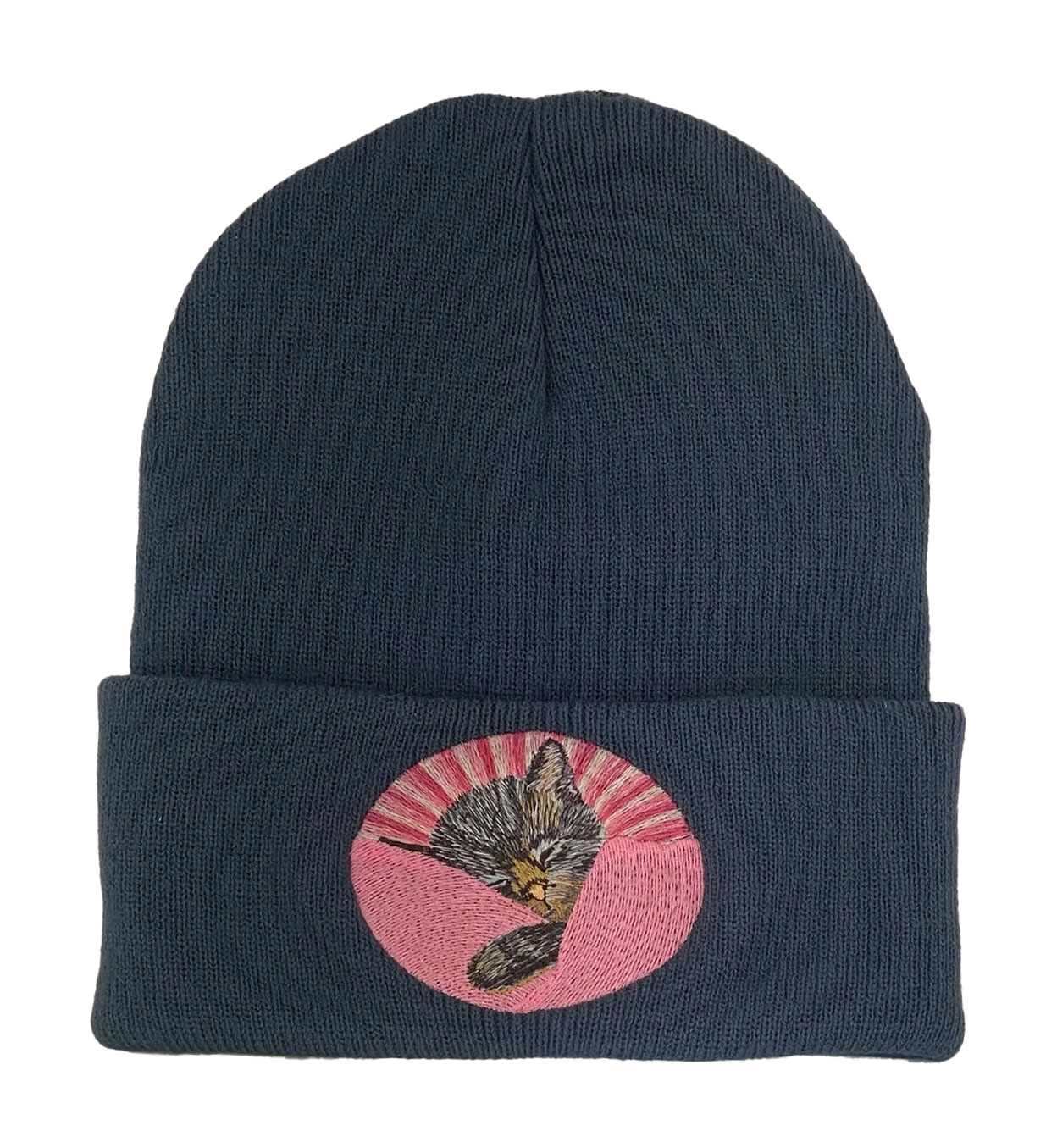 Chessie the Railroad Kitten Embroidered Beanie Toboggan Cap #40-7700BN