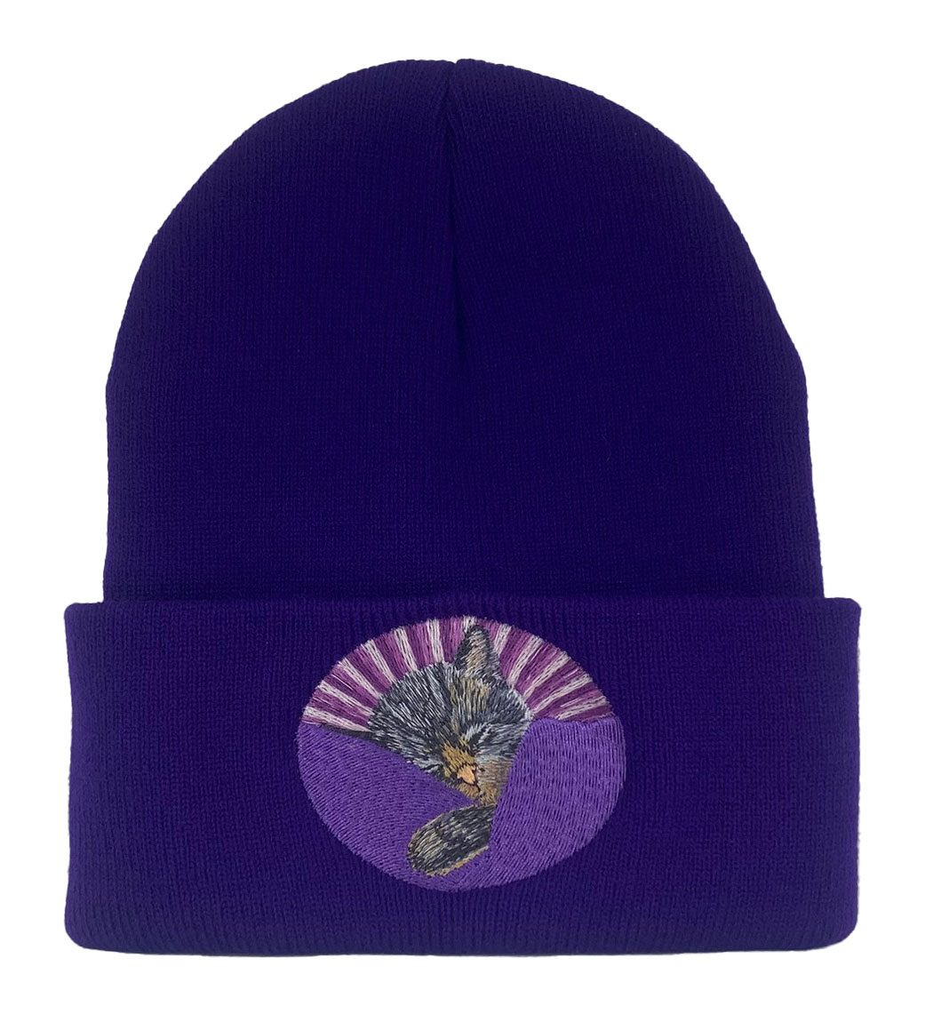 Chessie the Railroad Kitten Embroidered Beanie Toboggan Cap #40-7700BN - Image 3