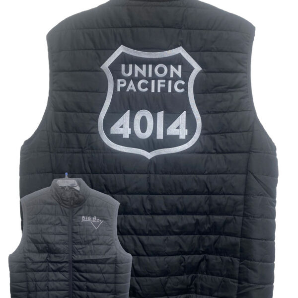 Union Pacific Railroad 4014 Big Boy Embroidered Lightweight Puffer Vest #45-4014